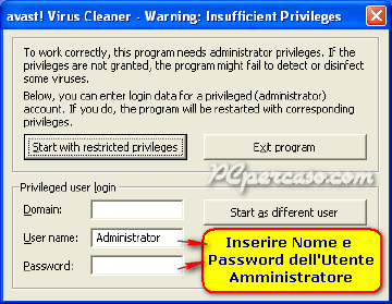 avast! Virus Cleaner - Privileges